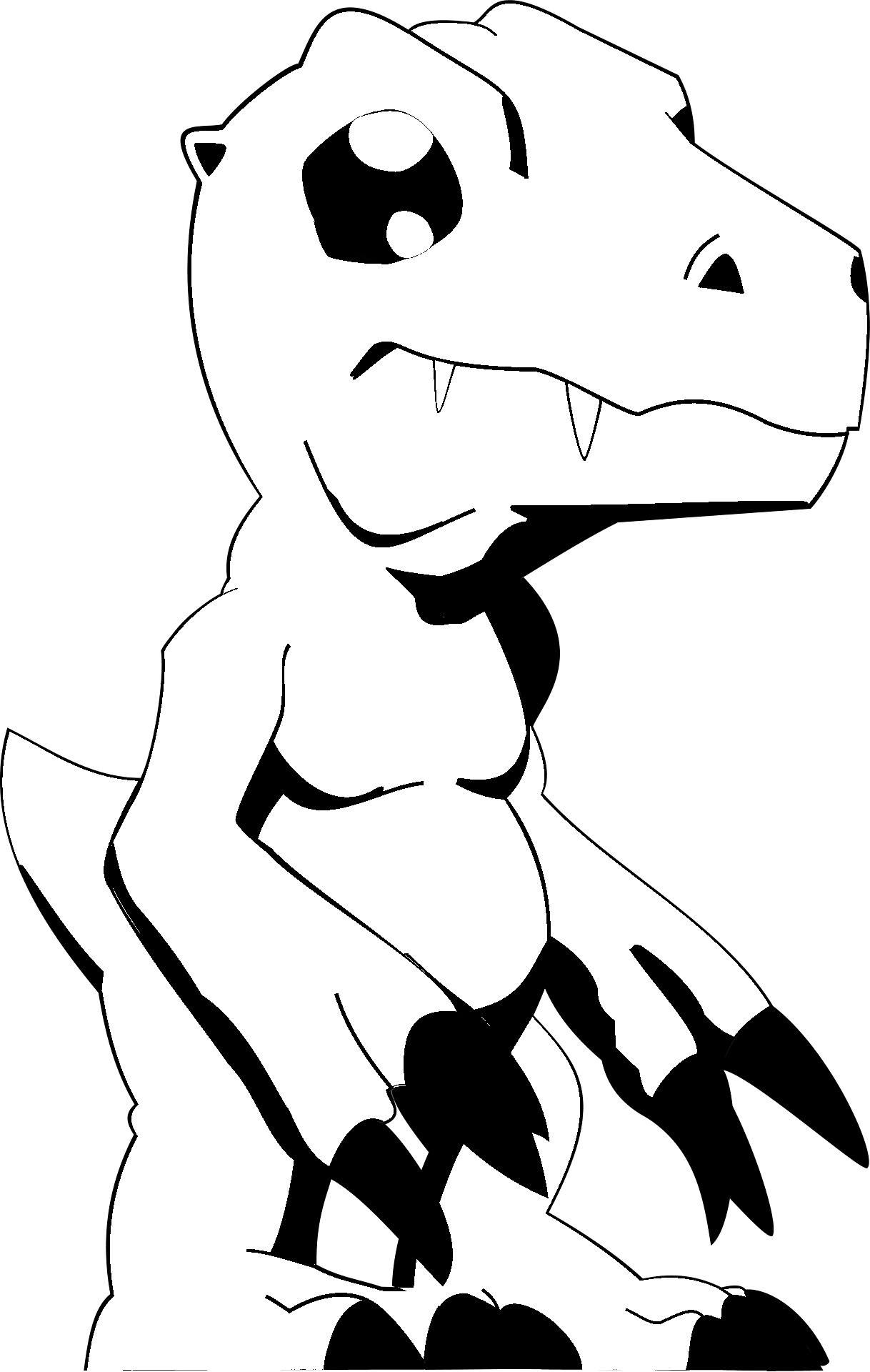 Coloring page of a lizard