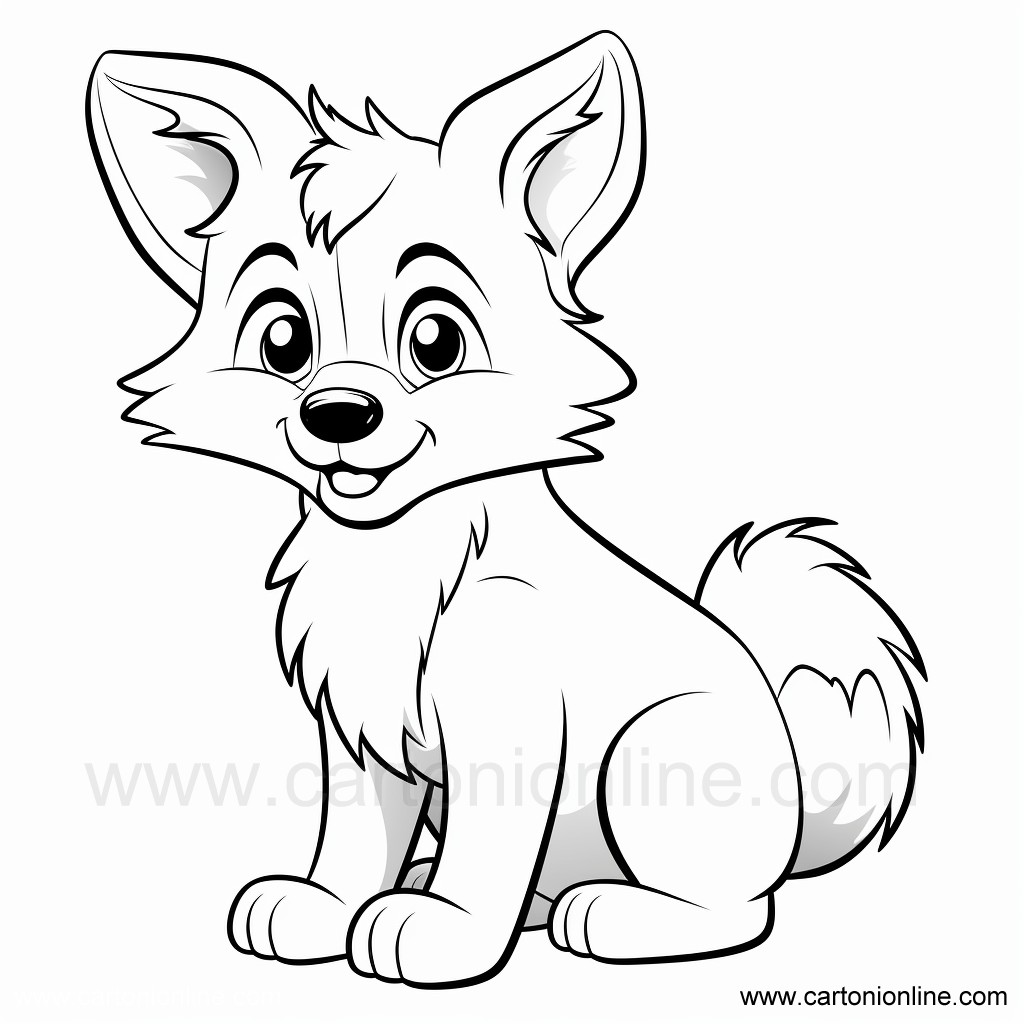 wolf cartoon 02  coloring page to print and coloring