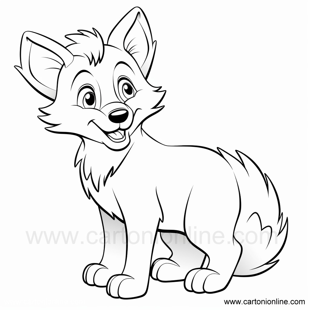 wolf cartoon 03  coloring pages to print and coloring