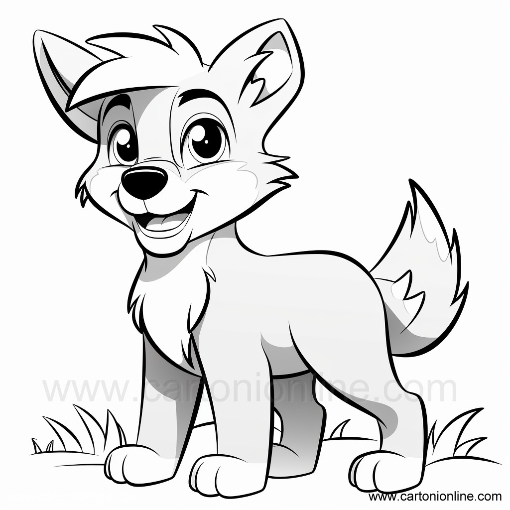 wolf cartoon 10  coloring page to print and coloring