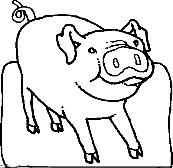 Ritning 2 av grisar för tryck och färg