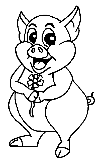 Ritning 3 av grisar för tryck och färg