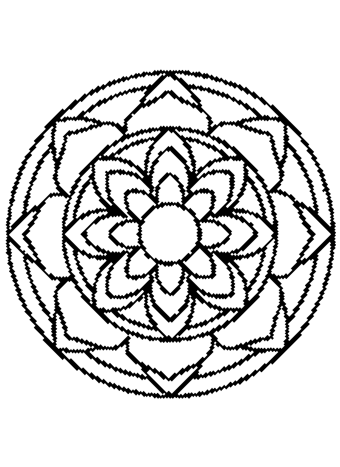 Coloriage 9 de mandala  imprimer et colorier