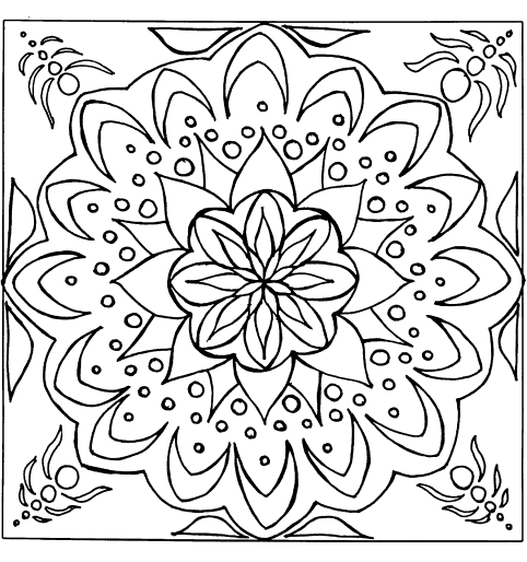 Dibujo 18 de mandala para imprimir y colorear