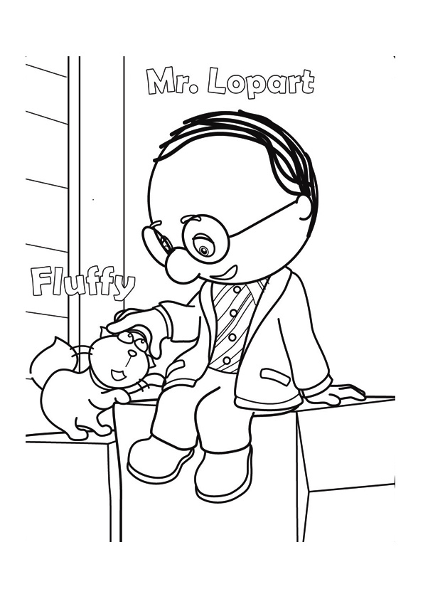 رسم السيد لوبارد والقط الزغب للطباعة واللون