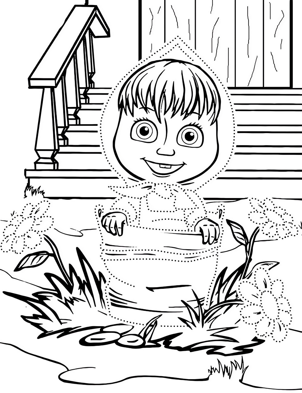 Masha and the Bear 06  coloring pages to print and coloring
