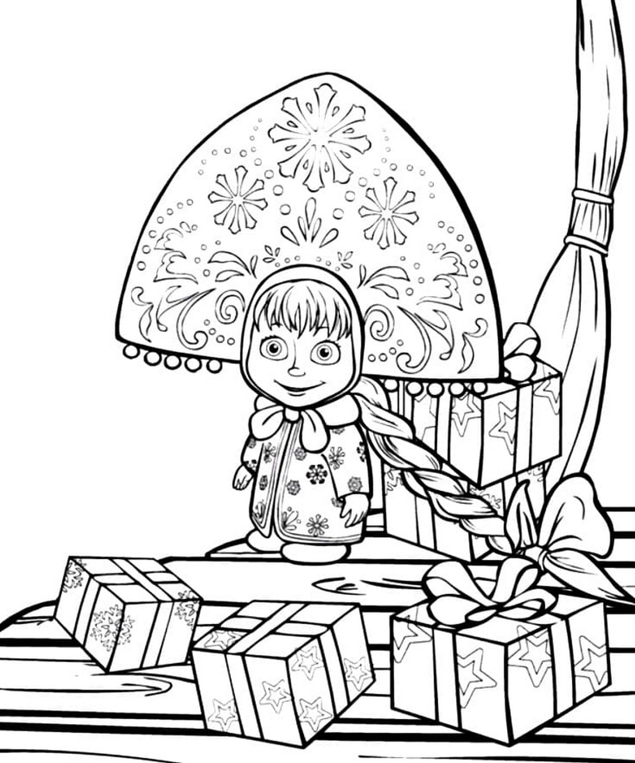 Mascha und der Br 14  coloring page to print and coloring