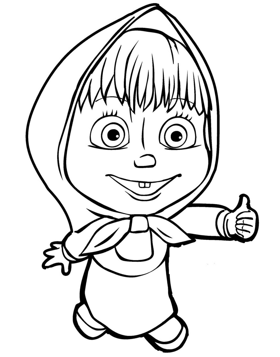 Drawing 47 of Masha and the Bear to print and color