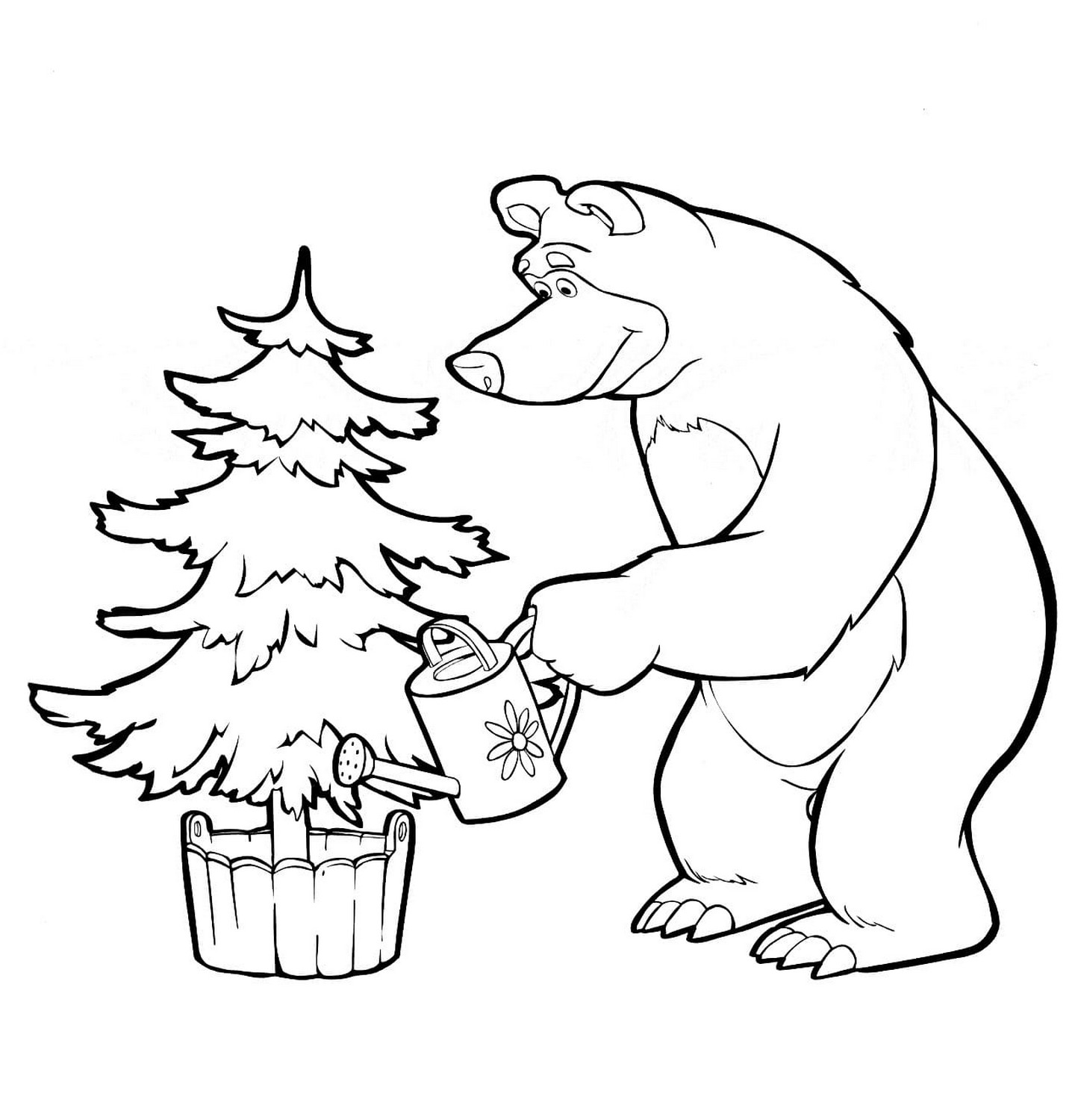 Desenho 79 de Masha e o Urso para imprimir e colorir