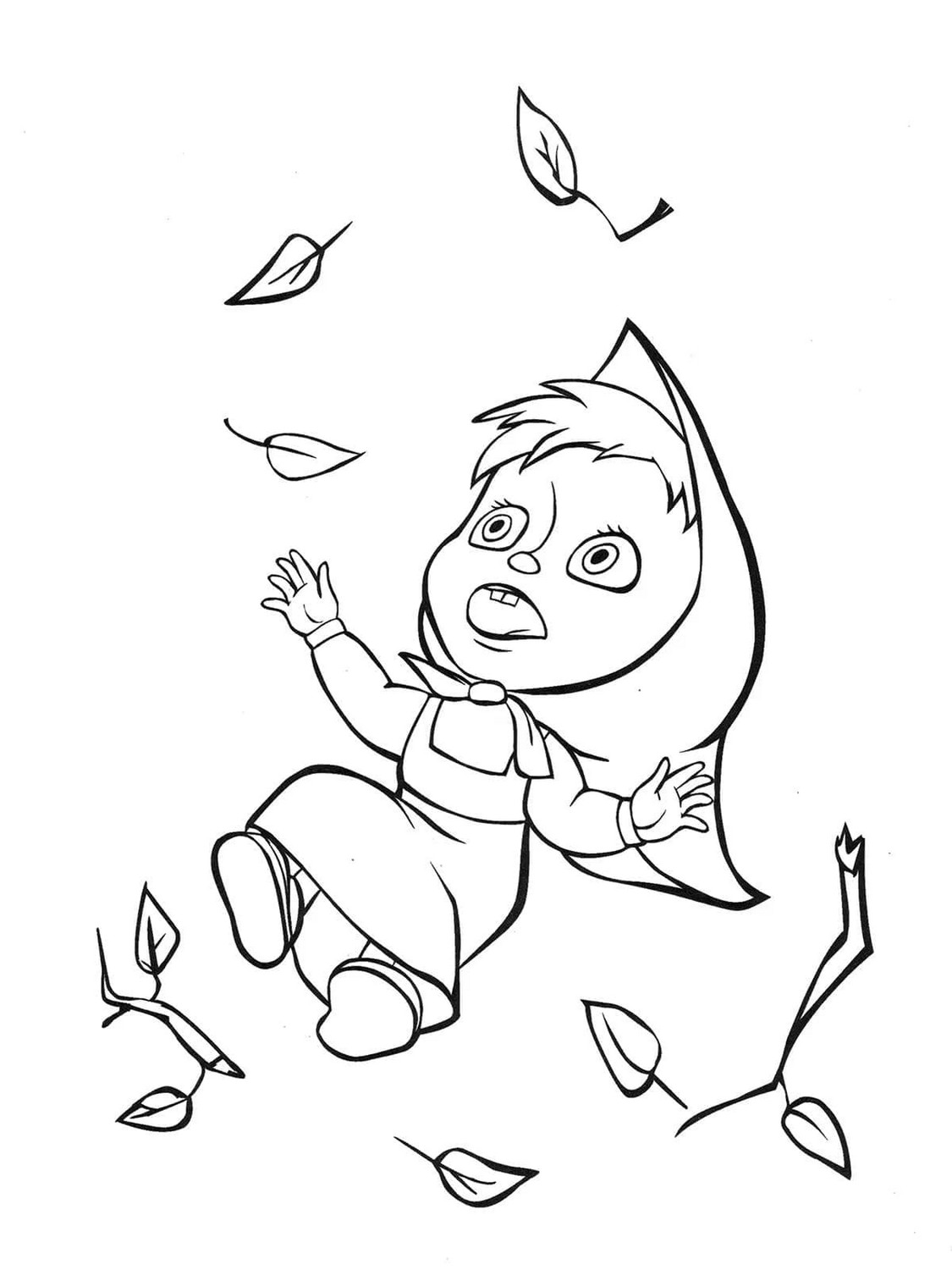 Masha and the Bear 91 drawing from Masha and the Bear to print and color