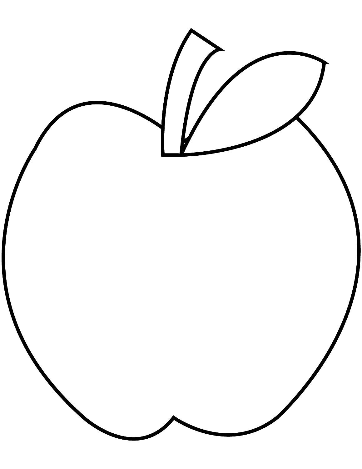 Drawing 16 from apples to print and coloring