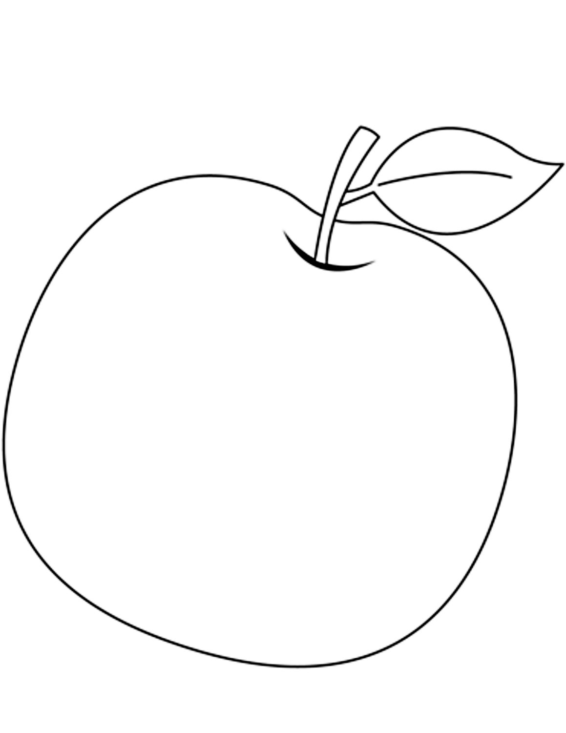 Dibujo 18 de Manzana para imprimir y colorear