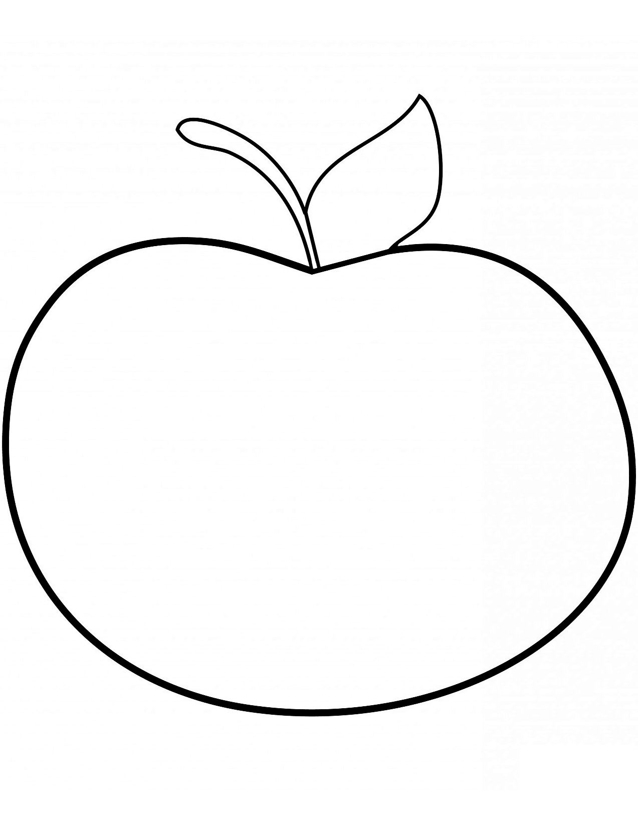 Dibujo 20 de Manzana para imprimir y colorear