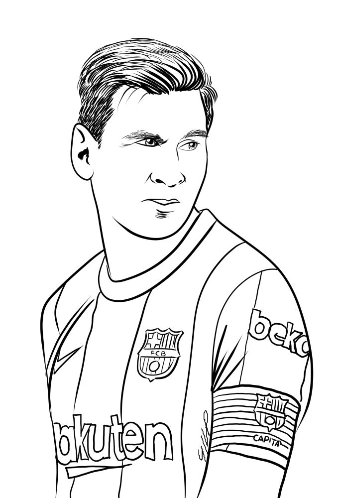 Dibujo 04 de Lionel Messi para colorear
