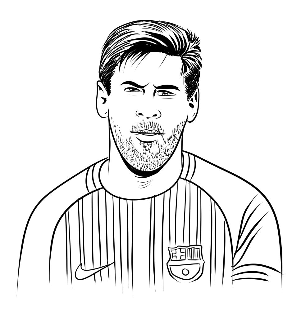 Coloriage Lionel Messi 05 à imprimer et colorier