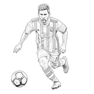 Lionel Messi coloring pages