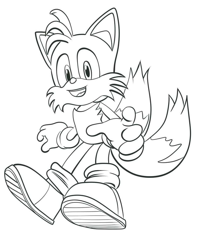 Miles Tails Prower 04 Miles Tails Prower coloring page to print and coloring