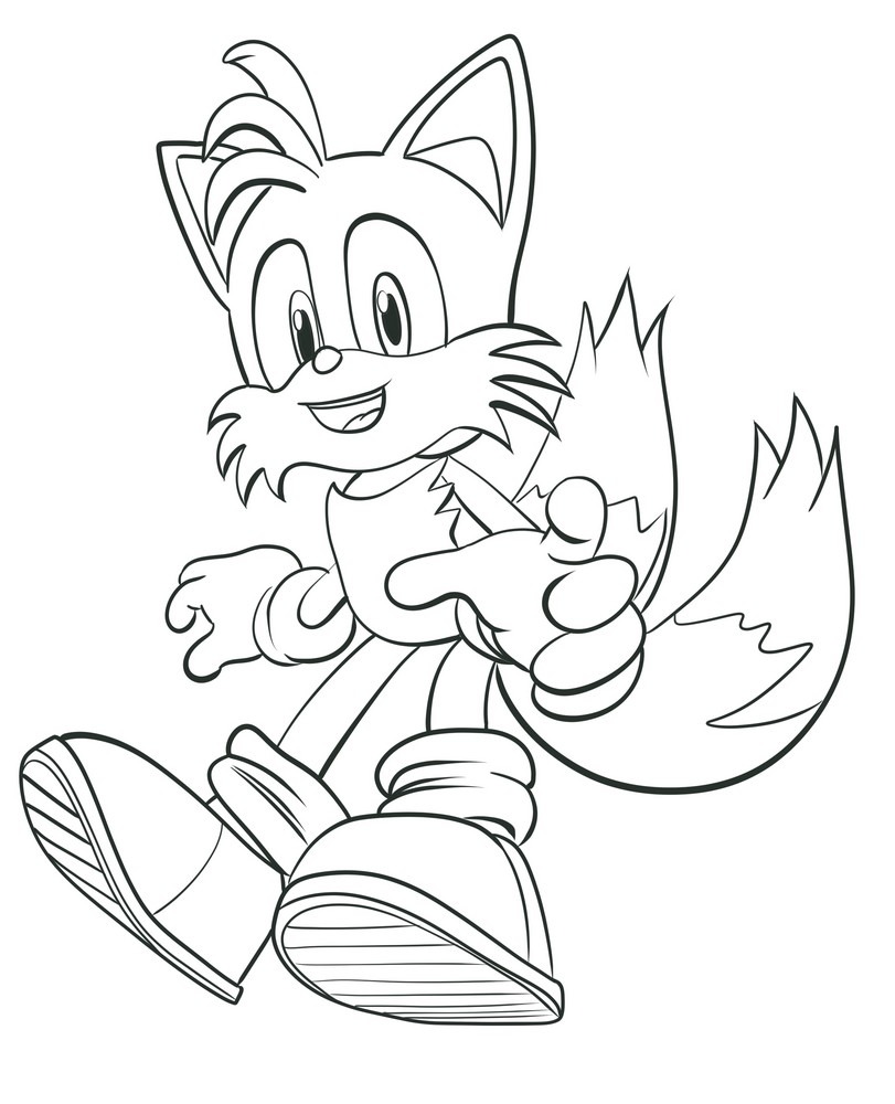 Desenho 02 de Miles Tails Prower para colorir