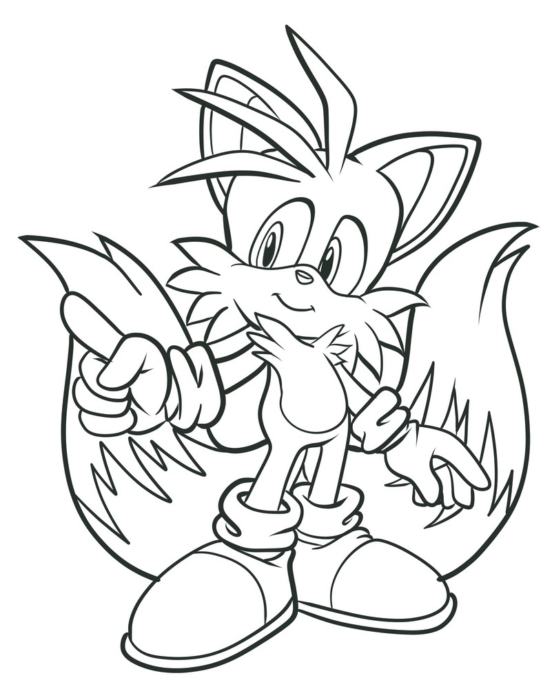 Desenho 06 de Miles Tails Prower para imprimir e colorir