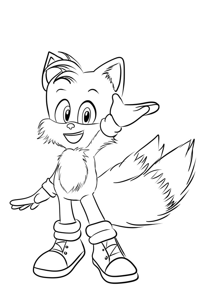 Desenhos de Miles Tails para Colorir e Imprimir 