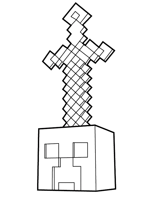 Coloriage 3 de Minecraft  imprimer et colorier