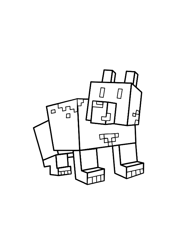 Dessin 4 de Minecraft à imprimer et colorier