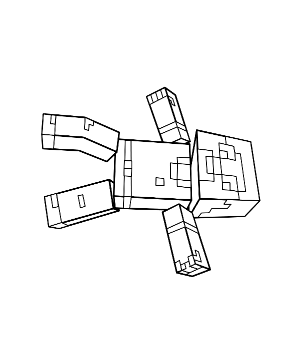 Desenho 12 de Minecraft para imprimir e colorir