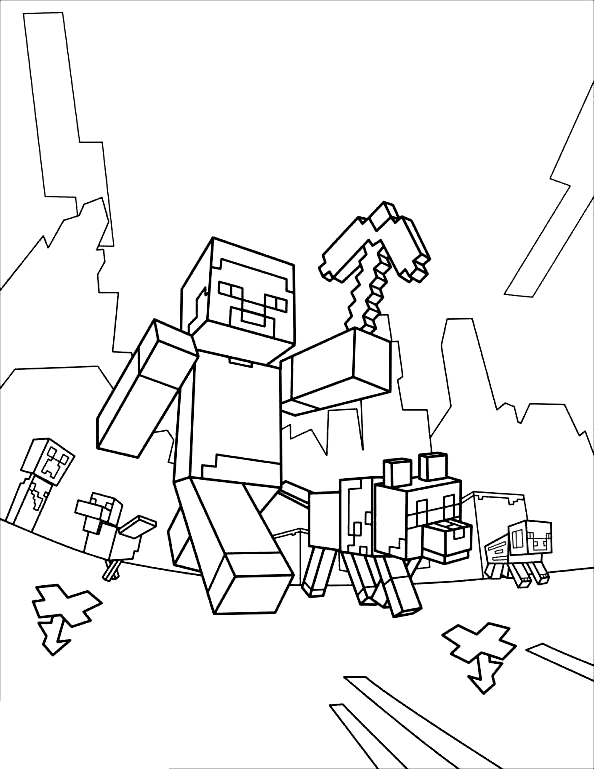 Imprimir Desenhos para Colorir Minecraft 14