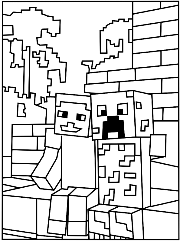 Disegno 15 di Minecraft da stampare e colorare