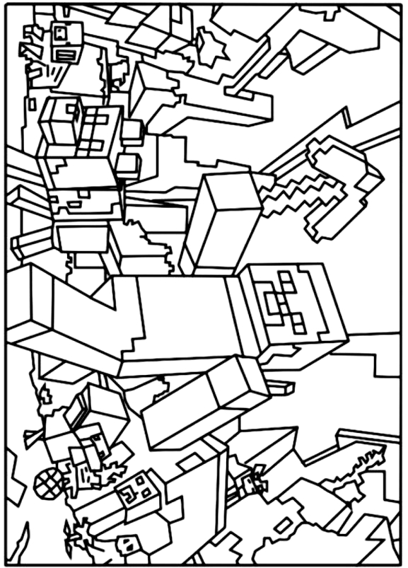 Kolorowanki Gene Minecraft do wydrukowania i pokolorowania