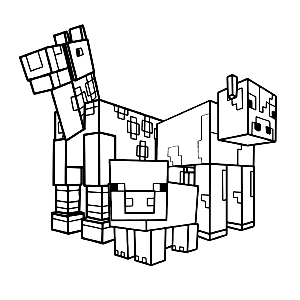 Minecraft描画18ぬり絵