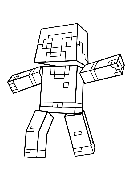 Desenho 22 de Minecraft para imprimir e colorir