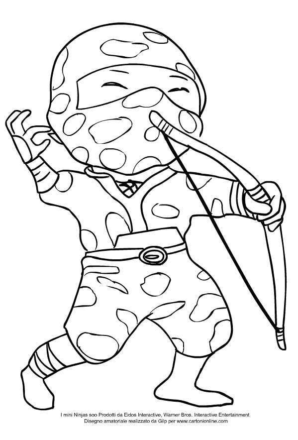 Disegno di Shun dei Mini Ninjas da stampare e colorare
