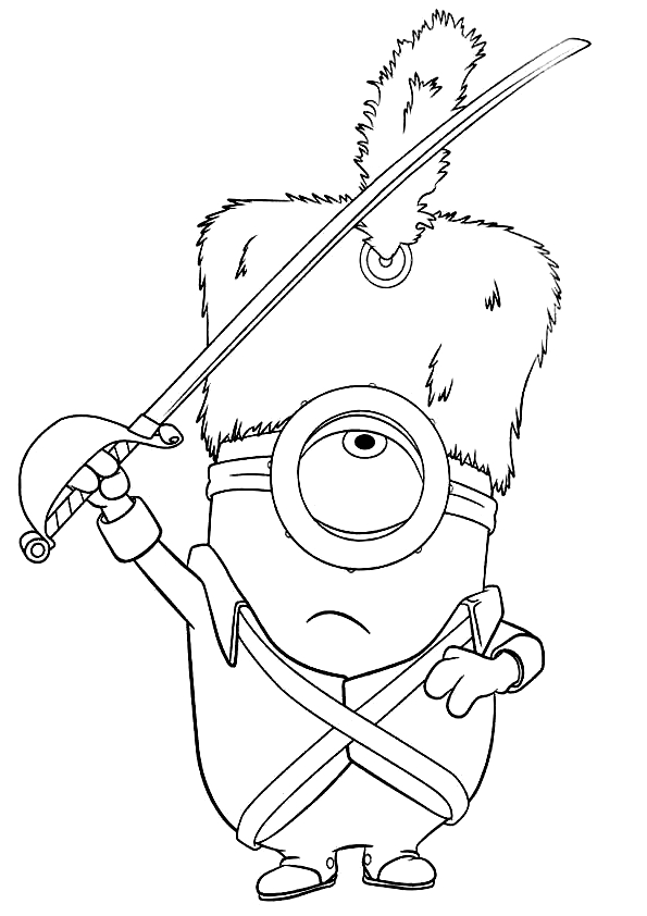 Disegno 5 Dei Minions Da Colorare