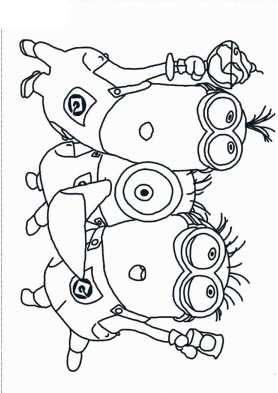 Drawing 14 from Minions coloring page to print and coloring