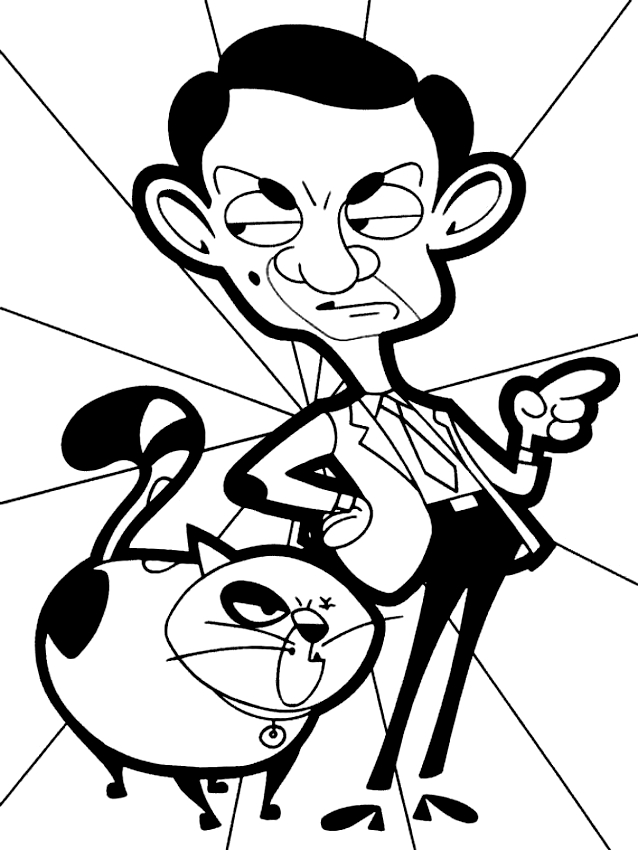 Disegno di Mister Bean da stampare e colorare