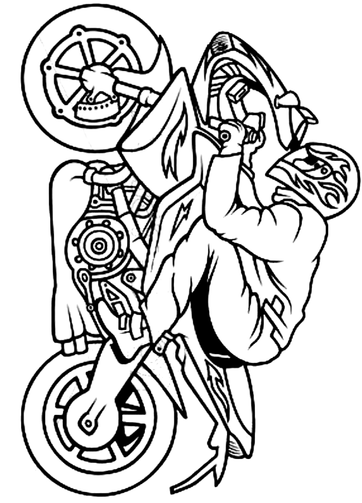 dividend walk Medicinal Drawing 9 from Motorcycles coloring page