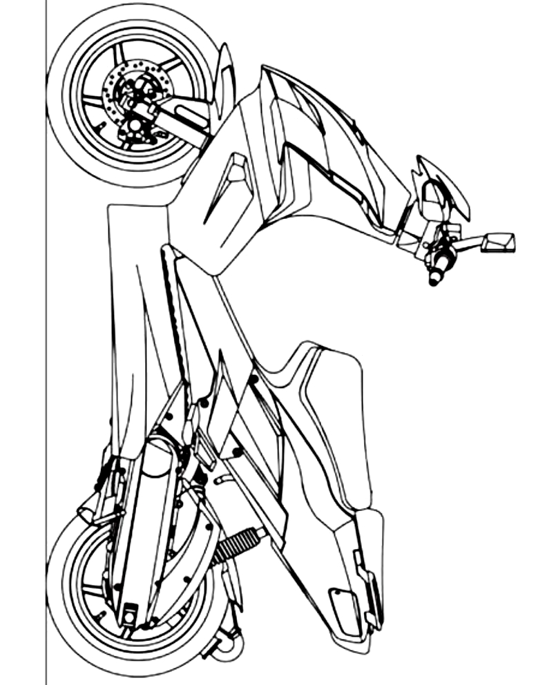 رسم 11 دراجة نارية للطباعة والتلوين