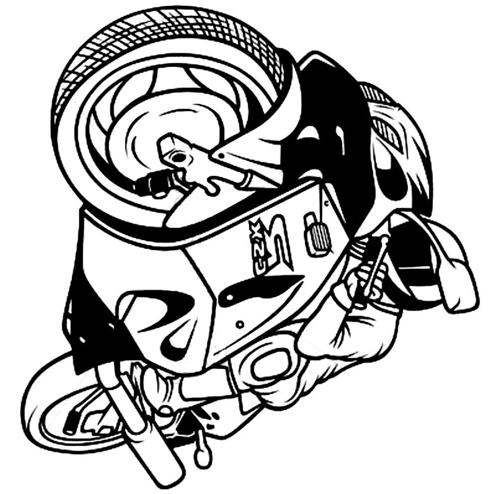 رسم 12 دراجة نارية للطباعة والتلوين