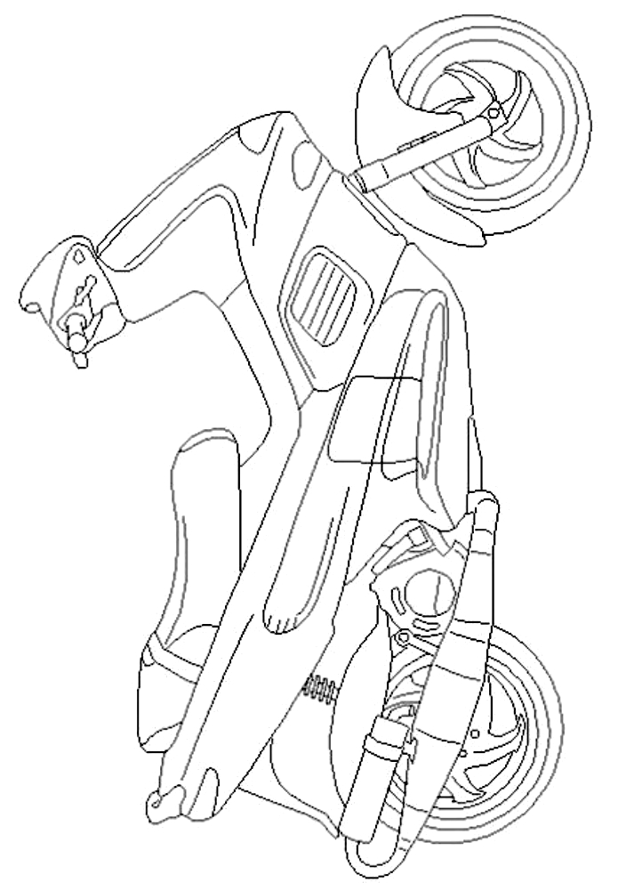 Drawing 15 from Motorcycles coloring page to print and coloring