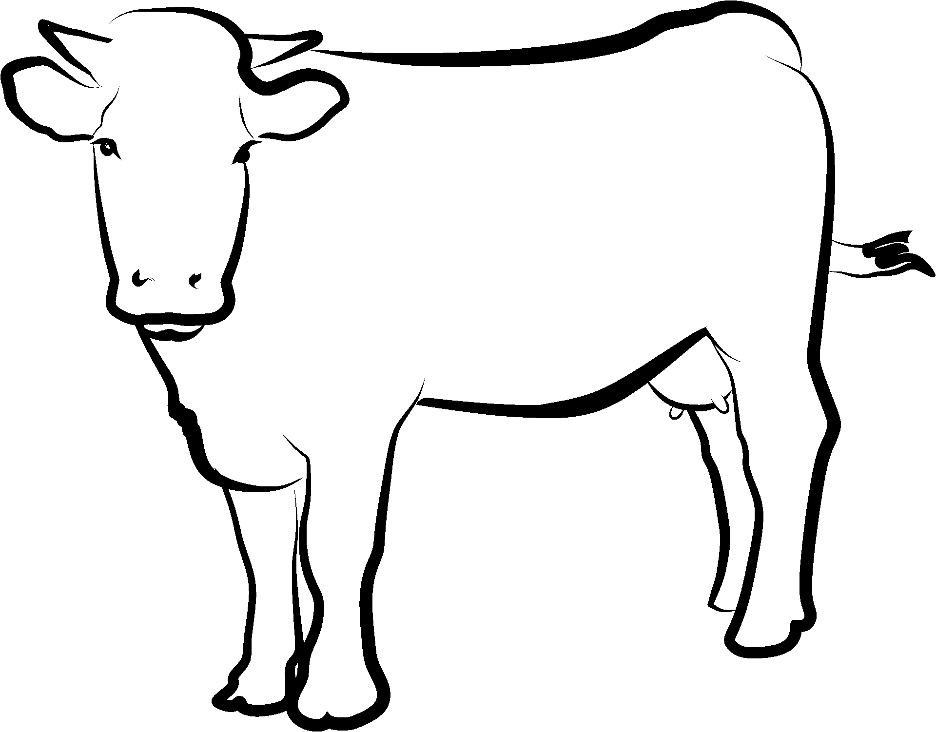 Disegno da colorare di mucca clipart 3