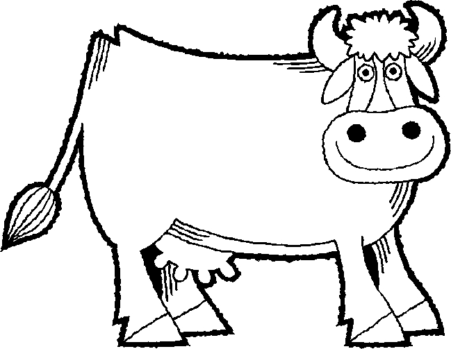 Disegno 4 di mucche da stampare e colorare