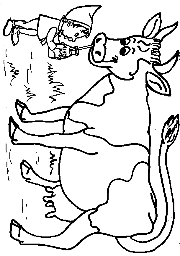 Tekening 18 koeien om af te drukken en te kleuren