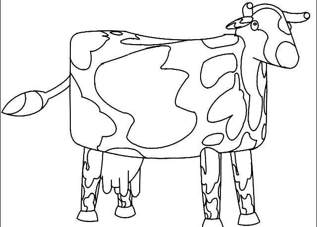 Disegno 24 di mucche da stampare e colorare