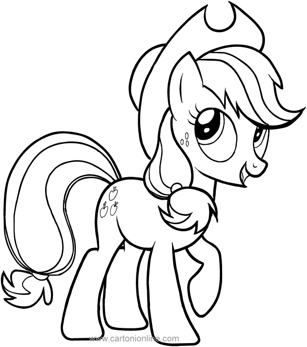 Applejack de My Little Pony para imprimir y colorear