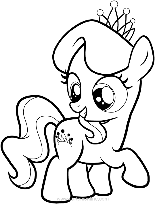 Dibujo de Tiara de diamantes de My Little Pony para colorear