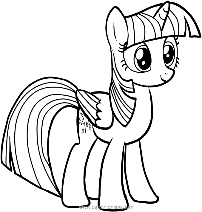 Disegno di Twilight Sparkle dei My Little Pony da stampare e colorare