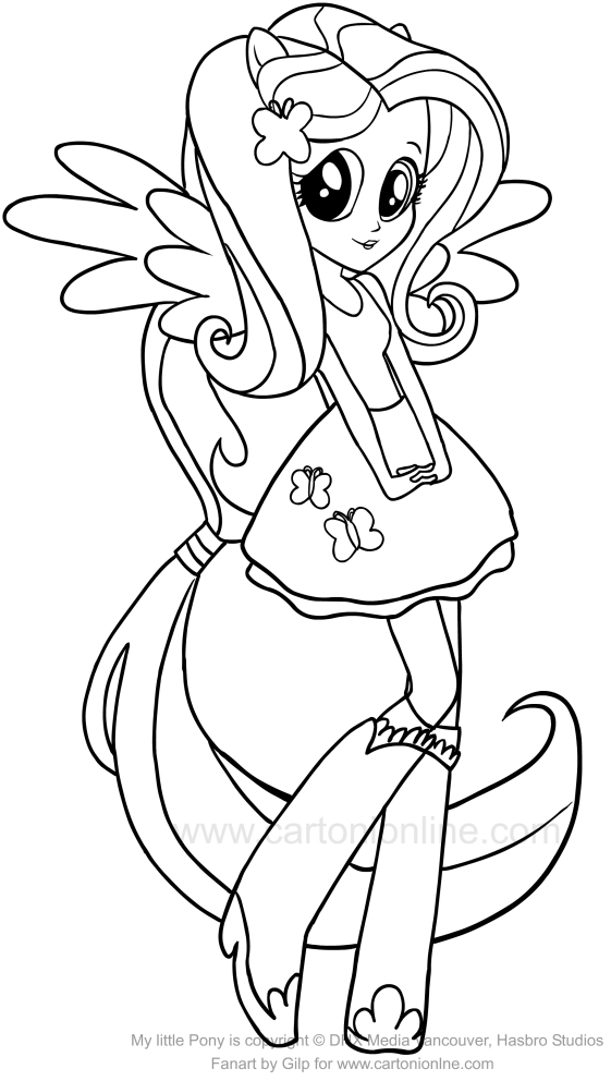 Fluttershy (Cô gái Equestria) từ trang màu My Little Pony