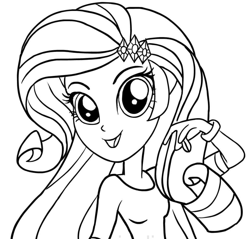 Disegno di rarity dei My Little Pony da stampare e colorare