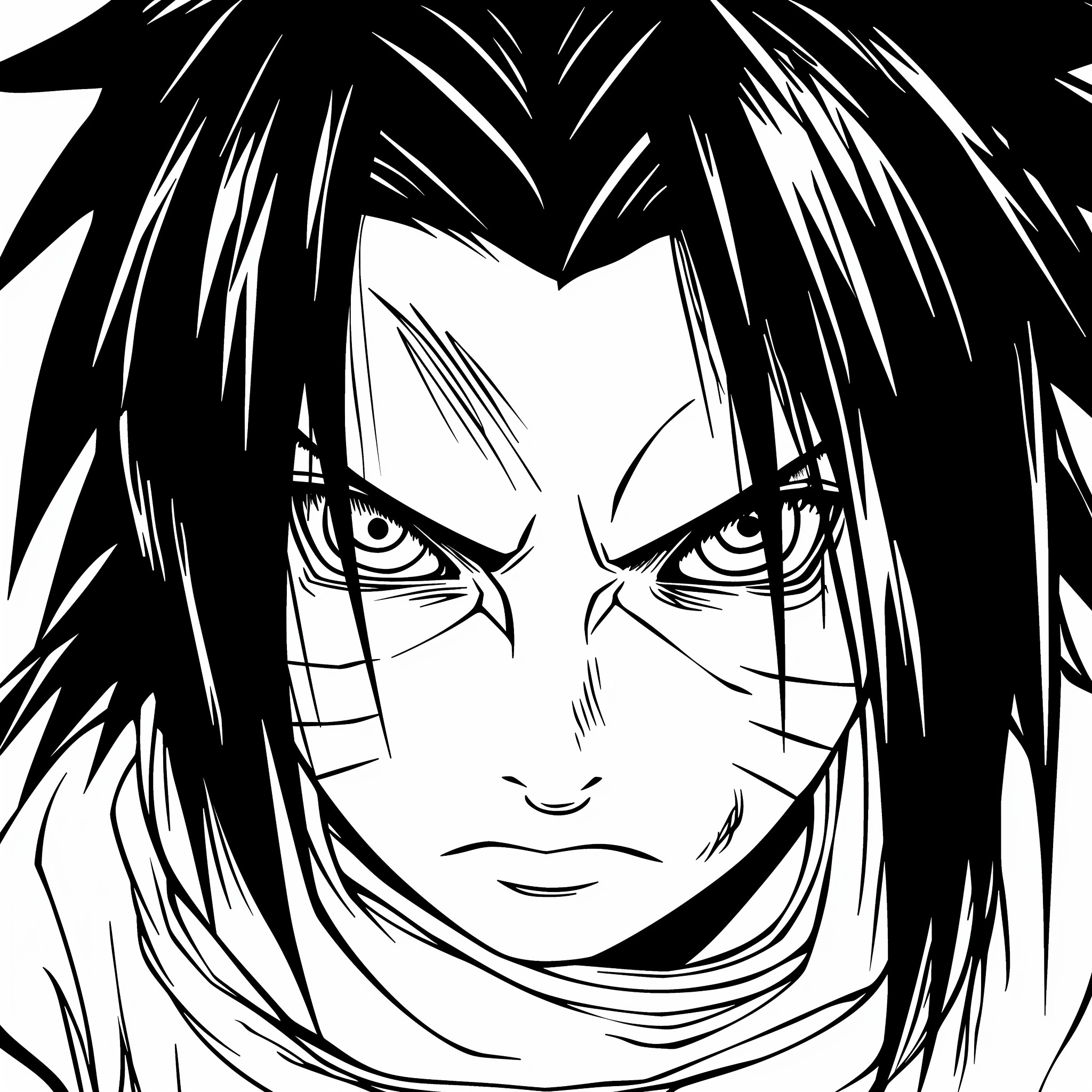 Kolorowanki Sasuke Uchiha 05 Naruto à do wydrukowania i pokolorowania